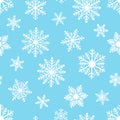 Seamless pattern snowflakes vector illustration Royalty Free Stock Photo